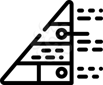pyramid maslow line icon vector. pyramid maslow sign. isolated contour symbol black illustration