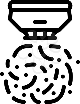 smoke detector line icon vector. smoke detector sign. isolated contour symbol black illustration