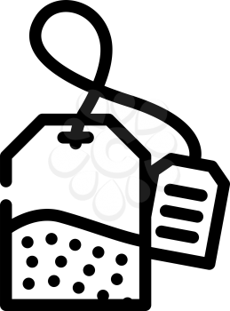 bag of tea line icon vector. bag of tea sign. isolated contour symbol black illustration