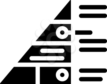 pyramid maslow glyph icon vector. pyramid maslow sign. isolated contour symbol black illustration