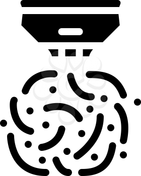smoke detector glyph icon vector. smoke detector sign. isolated contour symbol black illustration