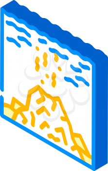 volcano under water isometric icon vector. volcano under water sign. isolated symbol illustration