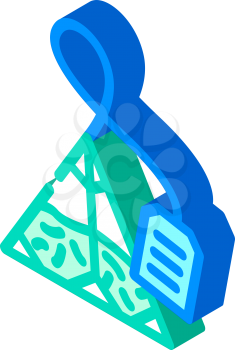 triangular bag tea isometric icon vector. triangular bag tea sign. isolated symbol illustration
