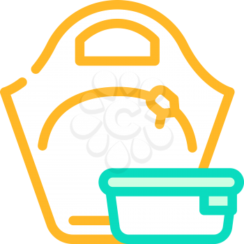 women lunchbox color icon vector. women lunchbox sign. isolated symbol illustration