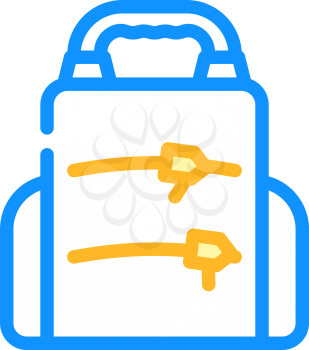backpack lunchbox color icon vector. backpack lunchbox sign. isolated symbol illustration