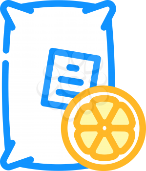 lemon acid color icon vector. lemon acid sign. isolated symbol illustration