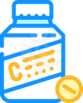 vitamin c color icon vector. vitamin c sign. isolated symbol illustration