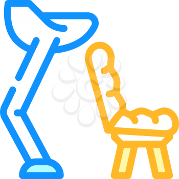 washing hair chair color icon vector. washing hair chair sign. isolated symbol illustration