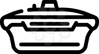vacuum lunchbox line icon vector. vacuum lunchbox sign. isolated contour symbol black illustration