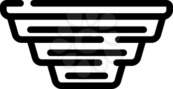 folding lunchbox line icon vector. folding lunchbox sign. isolated contour symbol black illustration