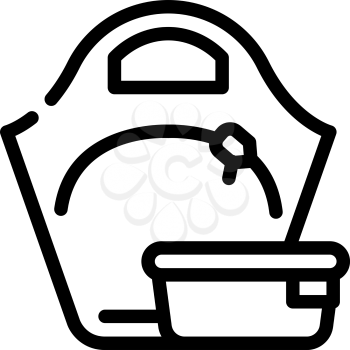 women lunchbox line icon vector. women lunchbox sign. isolated contour symbol black illustration