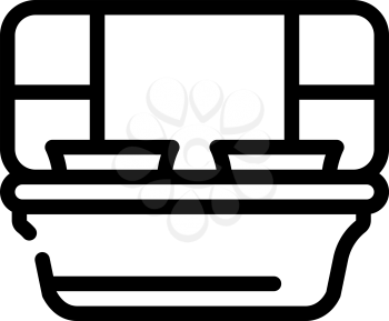 sections lunchbox line icon vector. sections lunchbox sign. isolated contour symbol black illustration
