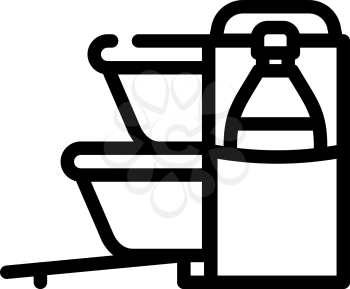 carrying bag lunchbox line icon vector. carrying bag lunchbox sign. isolated contour symbol black illustration