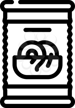 spaghetti canned food line icon vector. spaghetti canned food sign. isolated contour symbol black illustration