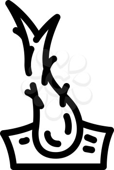 split ends hair line icon vector. split ends hair sign. isolated contour symbol black illustration