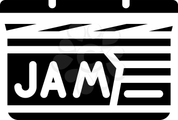 jam canned food glyph icon vector. jam canned food sign. isolated contour symbol black illustration