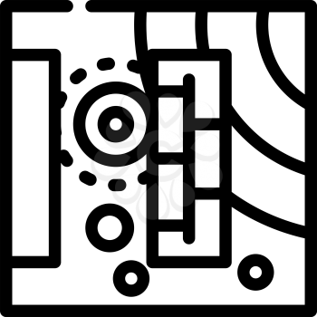 store heatmap line icon vector. store heatmap sign. isolated contour symbol black illustration