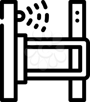 bounding frame with sensor line icon vector. bounding frame with sensor sign. isolated contour symbol black illustration