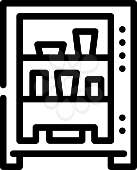 vending machine line icon vector. vending machine sign. isolated contour symbol black illustration