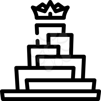 growth for be king line icon vector. growth for be king sign. isolated contour symbol black illustration