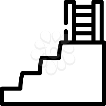 stairs and ladder construction line icon vector. stairs and ladder construction sign. isolated contour symbol black illustration