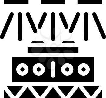 dj console glyph icon vector. dj console sign. isolated contour symbol black illustration