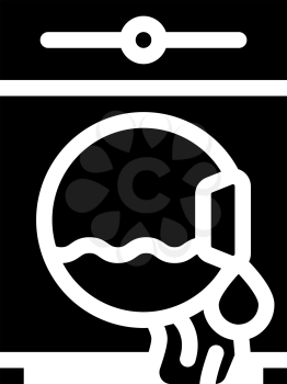 washing machine repair glyph icon vector. washing machine repair sign. isolated contour symbol black illustration