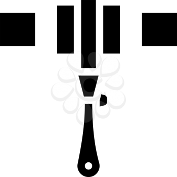 plastic pipes repair glyph icon vector. plastic pipes repair sign. isolated contour symbol black illustration