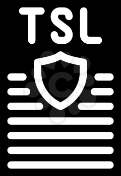 tsl protocol glyph icon vector. tsl protocol sign. isolated contour symbol black illustration