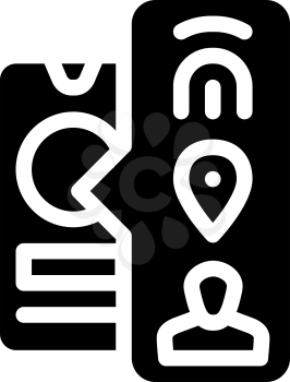 biometric data glyph icon vector. biometric data sign. isolated contour symbol black illustration