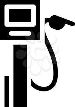 self-service gas station glyph icon vector. self-service gas station sign. isolated contour symbol black illustration