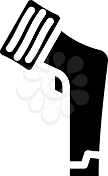 electronic callus remover glyph icon vector. electronic callus remover sign. isolated contour symbol black illustration