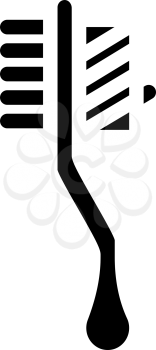 brush and callus remover glyph icon vector. brush and callus remover sign. isolated contour symbol black illustration