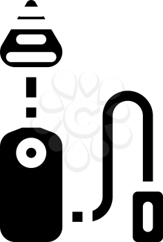 electronic callus remover device glyph icon vector. electronic callus remover device sign. isolated contour symbol black illustration