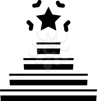 successful goal achievement glyph icon vector. successful goal achievement sign. isolated contour symbol black illustration