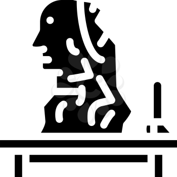 sculptor courses glyph icon vector. sculptor courses sign. isolated contour symbol black illustration
