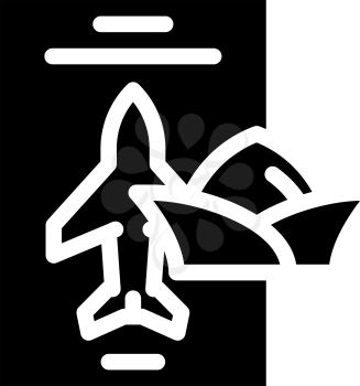 stewardess courses glyph icon vector. stewardess courses sign. isolated contour symbol black illustration