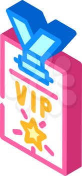 vip card isometric icon vector. vip card sign. isolated symbol illustration