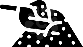 spice spatula glyph icon vector. spice spatula sign. isolated contour symbol black illustration