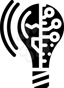 lightning innovative idea glyph icon vector. lightning innovative idea sign. isolated contour symbol black illustration