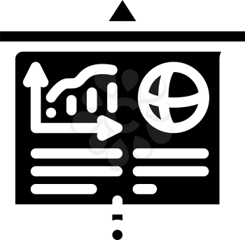 marketing presentation glyph icon vector. marketing presentation sign. isolated contour symbol black illustration