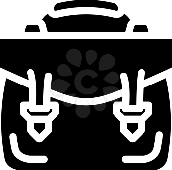 working briefcase glyph icon vector. working briefcase sign. isolated contour symbol black illustration