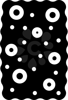 cracker dessert glyph icon vector. cracker dessert sign. isolated contour symbol black illustration