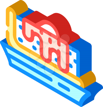 pie with jam dessert isometric icon vector. pie with jam dessert sign. isolated symbol illustration