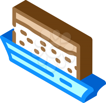 cake dessert isometric icon vector. cake dessert sign. isolated symbol illustration