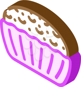 muffin desert isometric icon vector. muffin desert sign. isolated symbol illustration