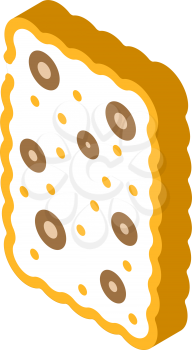 cracker dessert isometric icon vector. cracker dessert sign. isolated symbol illustration