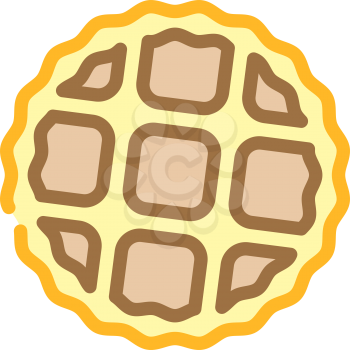 belgium waffles cake dessert color icon vector. belgium waffles cake dessert sign. isolated symbol illustration