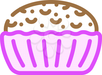 muffin desert color icon vector. muffin desert sign. isolated symbol illustration