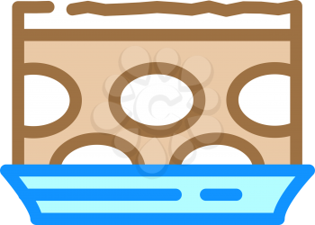 pie cake dessert color icon vector. pie cake dessert sign. isolated symbol illustration